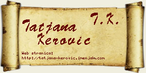 Tatjana Kerović vizit kartica